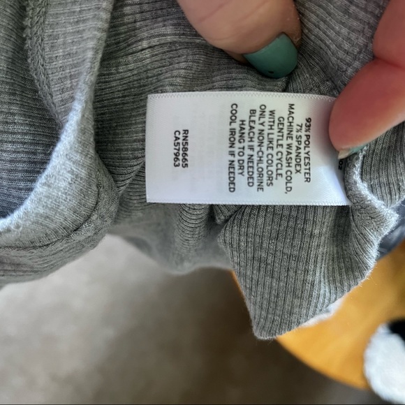 Grey Front Slit Rib T-Shirt Dress - Picture 7 of 11